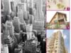1. Aglomerare de blocuri zgarie-nori din beton (Manhattan, New York ). 2. Casa sapata in lut in apropierea desertului la . 1. Aglomerare de blocuri zgârie-nori din beton (Manhattan, New York ). 2. Casă săpată în lut în apropierea deșertului la .
