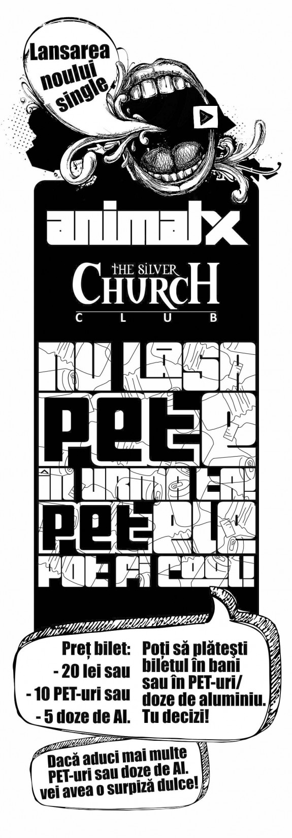animal x - poster concert Silver Church