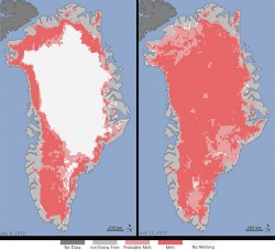 Cresterea temperaturilor din Groenlanda, din cauze naturale