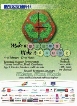 Invata sa-ti ajuti mediul cu Make it gREen, make it count!
