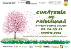 Asociatia Team Work invita voluntarii la o noua Curatenie de Primavara in Gradina Botanica Bucuresti