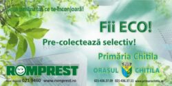 Campanie eco la Chitila! Locuitorii vor primi saci de precolectare selectiva