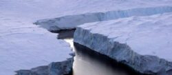 Iceberg imens desprins de calota glaciara