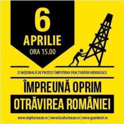 Noi proteste impotriva exploatarii gazelor de sist in 60 de orase din Romania si strainatate