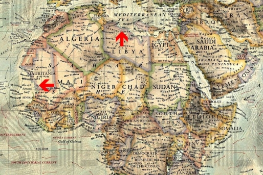 Vestul Africii ar ajunge sub ape, iar terenurile de pe coasta de nord a Africii ar fi revendicate de Marea Mediterana.