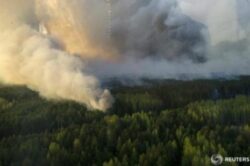 Incendiul de langa Cernobil a fost localizat de pompieri la 5 km de gropile cu deseuri radioactive