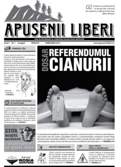 Campania "Salvati Rosia Montana" a distribuit prima editie a ziarului "Apusenii Liberi" in 30.000 de exemplare