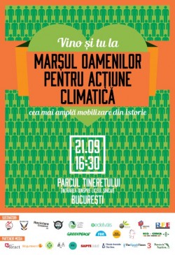 ”Marsul global pentru actiune climatica” - in Bucuresti pe data de 21 septembrie, ora 16:30
